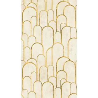 Livingwalls Fototapete Strukturoptik in Creme, Beige, Gold - hochwertige Vliestapete 398571 mit Motiv auf 1,59 m x 2,80 m - Made in Germany