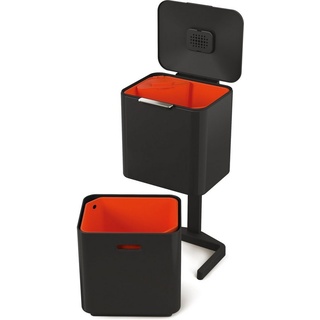 Joseph Joseph Mülltrennsystem Totem Max Editions, Geruchskontrolle, einfaches Befüllen & Entleeren, pflegeleicht orange|schwarz