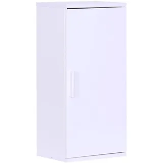 Relaxdays Hängeschrank Bad, 2 Fächer, HxBxT: 62 cm, verstellbarer Einlegeboden, Badschrank schmal, MDF, weiß Höhenverstellbar x 30 x 21 cm 5,8 kg