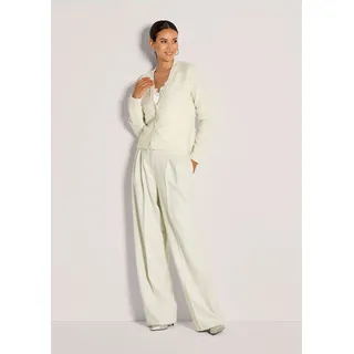 Madeleine Moderne Oversized-Jacke mit V-Ausschnitt Weiß 48
