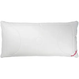 Paradies Kopfkissen Softy Top Duett Plus, Kissen mit zusätzlicher Außenhülle, Füllung: 100% Polyester, Bezug: 100% Baumwolle, Seitenschläfer, Rückenschläfer, Kopfkissen 40 x 80, Kissen mit separat waschbarer Außenhülle 40 cm x 80 cm