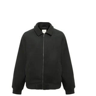 Mavi Blouson Stilvolles und lässiges für Damen (1-St) Normal Fit Rundhals Langarm Einfarbig wärmend Reißverschluss grau XXL (56)