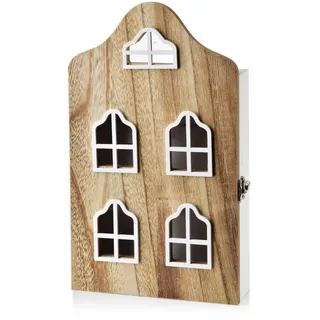 Mondex Schlüsselkasten, Braun, Holz, 7x30x18 cm, Garderobe, Schlüsselboards & -kästen