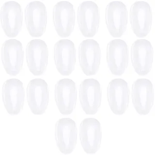 LT Easiyl Brille Silikon Nasenpads 10 Paar Transparent | Sonnenbrillen-Nasenpolster, verschiebbares Nasenstück, kompatibel mit Oakley Feedback OO4079