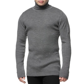 Banco Rollkragenpullover Rollkragen Pullover in unifarbenem Design - Slim Fit grau|silberfarben S