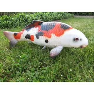 XL Premium Koi lebensgross ca. 65cm Dekofigur Garten Deko Figur Neu