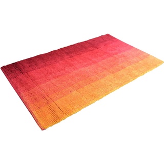 Badematte Colori 09285 Dyckhoff, Höhe 14 mm, fußbodenheizungsgeeignet, Bio-Baumwolle, rechteckig rot rechteckig - 60 cm x 100 cm x 14 mm