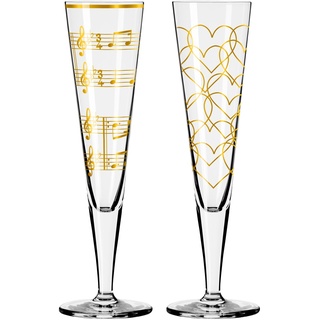 RITZENHOFF Champagnerglas-Set GOLDNACHT CHAMPUS DUETT BEST OFF22 je 205 ml 2 Stück