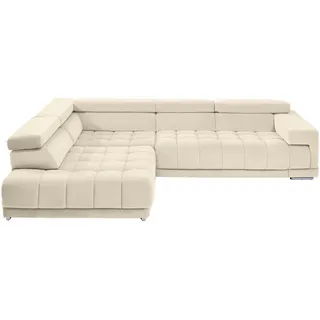 Beldomo Speed Ecksofa, Natur, Beige, Metall, 4-5-Sitzer, Ottomane links, L-Form, 326x222 cm, Goldenes M, Typenauswahl, Stoffauswahl, seitenverkehrt erhältlich, Hocker erhältlich, Wohnzimmer, Sofas & Couches, Wohnlandschaften, Ecksofas