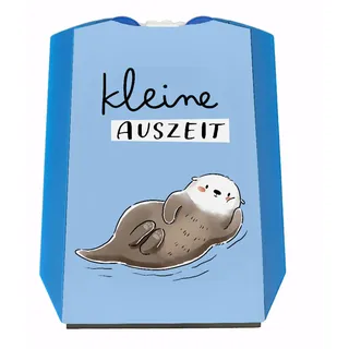 speecheese Otter Parkscheibe mit Spruch Kleine Auszeit Kawaii Design für Entspannung und Anti-Stress ideal für Kaffeepause und Relax Momente