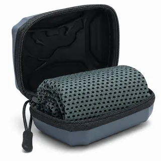 Kühltuch Mit Aufbewahrungsbox, 30x90 cm Kühlhandtuch Schnelltrocknende Kühltücher für Den Nacken Kühltücher für Sommer, Sport, Fitnessstudio, Gym, Golf (Schwarz)