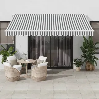 vidaXL Markise Manuell 400 x 350 cm anthrazit