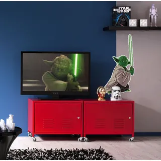 KOMAR Wandtattoo Star Wars Yoda training Session (1 St), Künstler: Disney, 50 x 70 cm (Breite x Höhe) - Kinderzimmer, Wandsticker grün