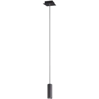 TRIO Leuchten LED Pendelleuchte, Dimmfunktion, LED wechselbar, Warmweiß, kleine Esstisch-lampe einflammig neben Bett & Couchtisch Schwarz Ø12cm schwarz