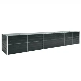 vidaXL Garten-Hochbeet Stahl 480x80x77 cm Anthrazit