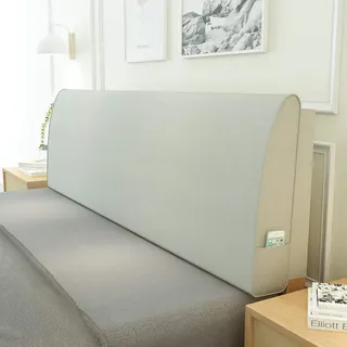 CHENGH Einfarbige Kopfteil Kissen Bett Rückenkissen Lendenkissen Stoff Kissen Massivholz Rückenlehne Baumwolle Und Leinen Tatami Rückenlehne Softcase Waschbar,Beige-200x60x10cm