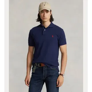 Polo Ralph Lauren für Herren. 710783656012 Marinefarbenes Basic-Poloshirt (M), Lässig, Baumwolle, Kurzarm