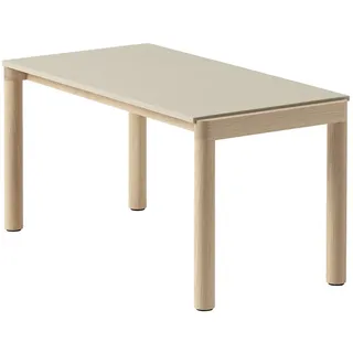 Muuto Couple Couchtisch, 84 x 40 cm, 1 plain - sand / eiche natur