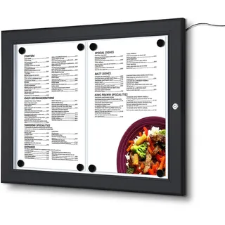 Showdown Displays MenüKasten Outdoor 2x DIN A4 2 St. Schwarz