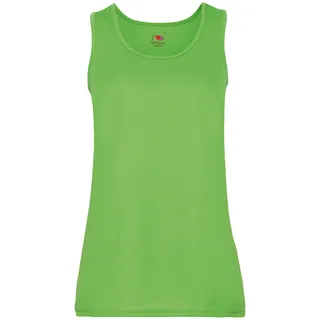 Fruit of the Loom Performance Vest Lady-Fit Damen Tank Top Sport Shirt Fitness NEU, lime, S