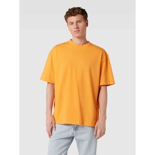 Oversized T-Shirt aus Baumwolle mit Label-Detail Modell 'Colne', Orange, M