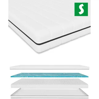 140 x 200 Gelschaummatratze mit Comfortbezug | Für gesunden Schlaf