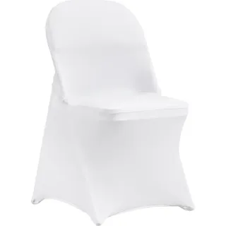 Vevor Stuhlhussen aus Elastischem Spandex für Klappstühle, Universell Passender, Kurzer Vorderbezug, Abnehmbare & Waschbare Schonbezüge, für Hochzeit, Urlaub, Party, Feier, (100 Stück, Schwarz)