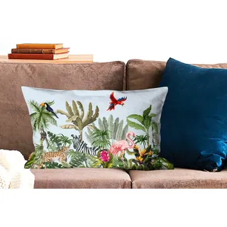 MuchoWow Dekokissen Dschungel - Flamingo - Affe - Jungen - Mädchen - Kinder, Kissenbezug für Sofa, Dekorationkissen, Kissenhüllen, 60x40 cm bunt 60 cm x 15 cm x 40 cm
