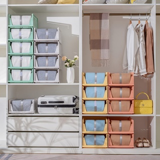 ETOPARS Faltbar Schrank Organizer Plastik Stapelbare Kleiderschrank Aufbewahrungsboxen Ausziehbare Schublade für Küche Schlafzimmer Badezimmer