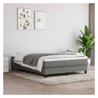 vidaXL Boxspringbett 160 x 200 cm Dunkelgrau