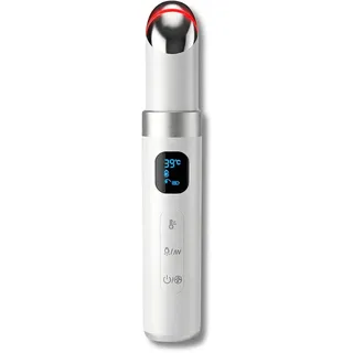 Präzisionsgerät für die Augenpartie mit EMS & LED – Gegen Augenringe, Falten Wärme 12x2 cm