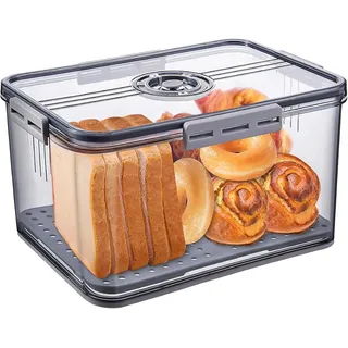 IGINOA Brotkasten Brotbox Brotaufbewahrung Toastbrotbox Bread Box für Knäckebrotdose Brotkorb Modern Knäckebrotbox Brot Aufbewahrungsbox mit Deckel Küche Frischhaltedosen Food Storage Container