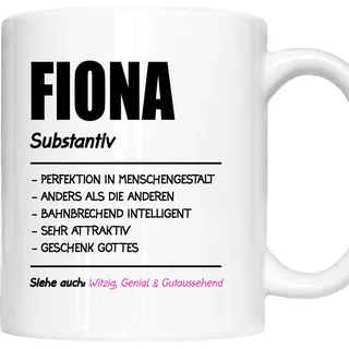 Fiona Tasse | Mädchen Frau Namen Vorname Kosename Rufname Kaffeebecher | Definition Fiona Geschenk