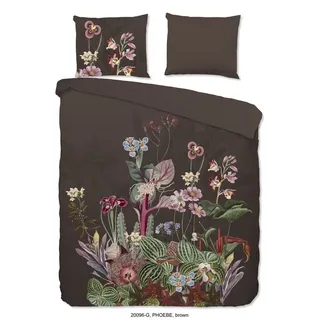 Muller Textil Phoebe Floral Braun 155 x 220 cm + 2 x 80 x 80 cm