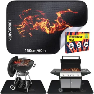XXL Grillmatte - Hitzebeständig & langlebig - Perfekter Bodenschutz beim Grillen