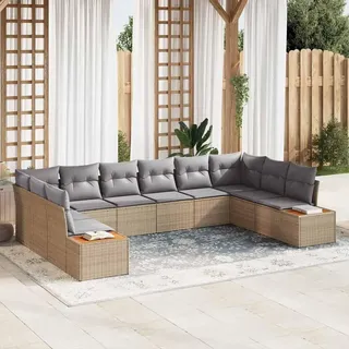 vidaXL Garten-Sofa-Set 10-tlg. beige