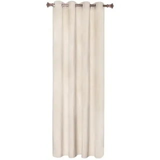 Woltu Verdunklungsgardine Ösen 140 x 225 cm Beige 1 Stück