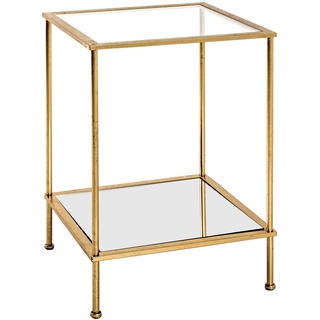 HAKU Möbel Beistelltisch, Metall, gold, B 39 x T 39 x H 55 cm