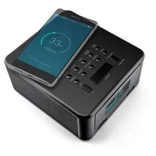 Caliber HCG010QIDAB-BT Uhrenradio mit Bluetooth,USB ,DAB+-Empfang Drahtlos Ladefunktion - Schwarz