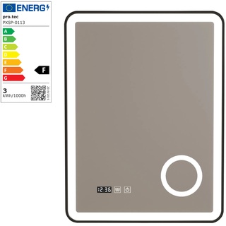[pro.tec] LED-Badspiegel Pescara 50x70 cm Schwarz