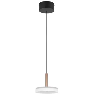 Trio Celeste 1-flg. Ø 22 cm rund braun/weiß Metall/Glas