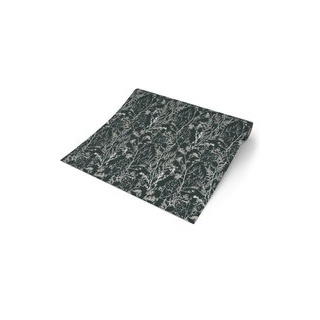 Erismann Vliestapete Floral schwarz silber B/L: ca. 53x1005 cm - schwarz, silber