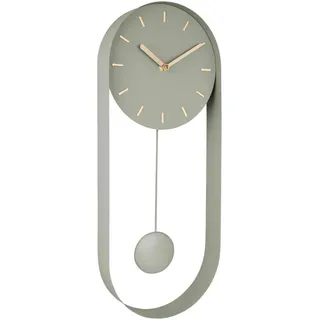 Karlsson Wanduhr Penndulum Charm, Grün, Metall, 20x50x5 cm, Dekoration, Uhren, Wanduhren