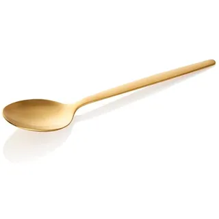 WAS Germany 24x Dessertlöffel ALEX GOLD, mit gold, matte PVD Beschichtung, 16 cm, Chromnickelstahl 18/10
