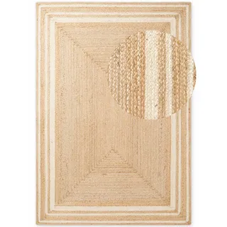 HANSE HOME Looma Juteteppich 200 x 300 cm Beige/Gold/Weiß