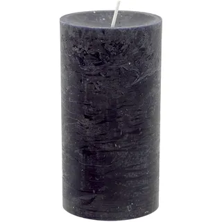 ZauberDeko Rustic Stumpenkerze Schwarz Tischdeko Adventskranz Brenndauer ± 60h Ø 7cm H 13cm