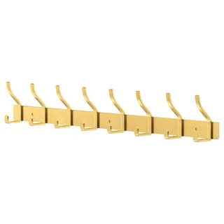 Garderobenhaken 8 Haken, Edelstahl, gold, für Schlafzimmer