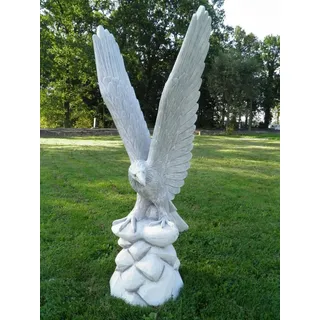 DEKO VERTRIEB BAYERN Gartenfigur XXL Premium Statue Adler Stein 175 cm hoch Garten Deko Figur
