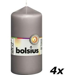 Bolsius, Kerzen, 4er-Set Stumpenkerze (4 Stk.)