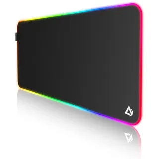 EASEMO RGB Gaming Mauspad XXL (900x400x4mm), wasserdichte Schreibtischunterlage mit 11 LED-Lichteffekten, rutschfeste Gummibasis, Großes Mouse Pad für PC, Laptop, Tastatur und Büro